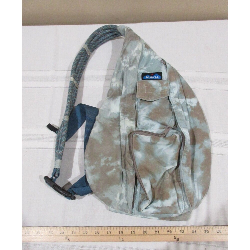 Kavu Rope Sling Bag Pattern Blue Camo nice used condition